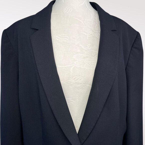 Tahari Arthur S. Levine Navy Blue Blazer Jacket Size 18 - Picture 2 of 11